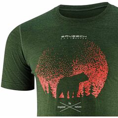 SS1265M Ανδρικό μπλουζάκι με κοντό μανίκι OUTDOOR WOOL PRO σκούρο πράσινο S - NIEDZWIEDŹ 4