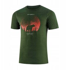 SS1265M Ανδρικό μπλουζάκι με κοντό μανίκι OUTDOOR WOOL PRO σκούρο πράσινο XXL - NIEDZWIEDŹ 4