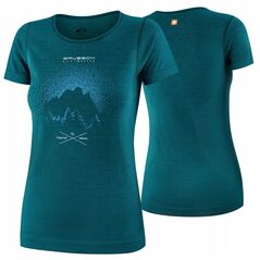 Γυναικείο μπλουζάκι με κοντό μανίκι OUTDOOR WOOL PRO πράσινο M - GÓRY 10
