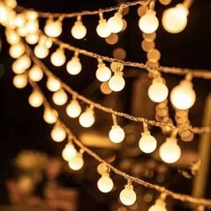 Γιρλάντα 3m (20 LED λαμπάκια) USB Μπάλες, WARM WHITE / CIEPŁΥ BIAŁΥ