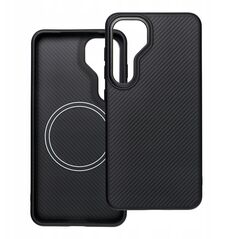 Κάλυμμα Carbon Elite Mag συμβατό με MagSafe ταιριάζει με SAMSUNG S25 PLUS μαύρο