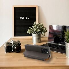 Θήκη FOLIO Side Magnet για IPHONE 16 καφέ