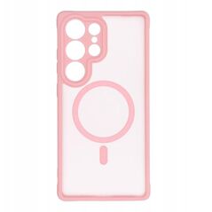 Θήκη FULL MATTE MAG COVER συμβατή με MagSafe για SAMSUNG S24 FE ανοιχτό ροζ
