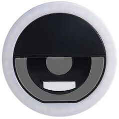 Δαχτυλίδι LED Lampa για selfie στο τηλέφωνο RK-12 μαύρο