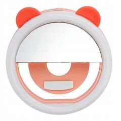 Δαχτυλίδι LED για selfie στο τηλέφωνο RK12 πορτοκαλί αρκουδάκι