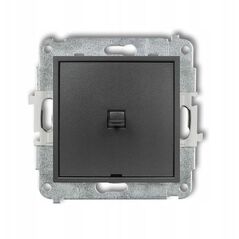 Διακόπτης διασταύρωσης Karlik Mini 11MWPUS-6.1 σε αμερικανικό στυλ με ένα πλήκτρο χωρίς εικονογράφημα γραφίτη