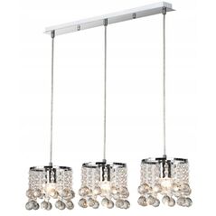 Reality London Crystal 327733-06 κρεμαστό φωτιστικό 3x40W E14 χρώμιο