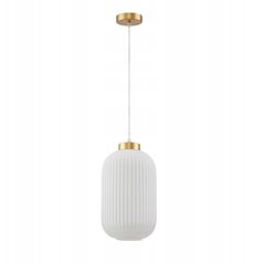 Italux Lindo PND-52636-1-GD κρεμαστό φωτιστικό 1x40W E27 λευκό/χρυσό