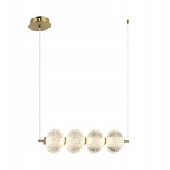 Φωτιστικό κρεμαστό Italux Lazie PND-29038-4-GD 1x19W LED 3000K 1400 lm ορείχαλκος/διαφανές