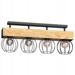 Luminex Menton 1639 πλαφονιέρα οροφής 4x15W E27 μαύρο/ξύλινο