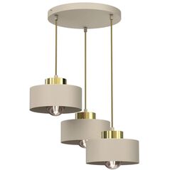 Luminex Marti 9932 πλαφονιέρα λυχνία οροφής 3x15W E27 λευκό/χρυσό