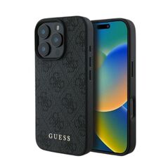 Θήκη PU Guess Apple iPhone 16 Pro Max Hardcase Classic Logo 4G Μαύρο 3666339346072 3666339346072 έως και 12 άτοκες δόσεις