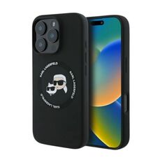 Θήκη Σιλικόνης Karl Lagerfeld Apple iPhone 16 Pro Max Magsafe Karl & Choupette Heads Μαύρο 3666339343408 3666339343408 έως και 12 άτοκες δόσεις