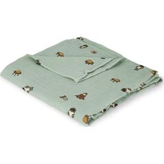 Nuuroo nuuroo - otulacz z organicznego muślinu Space Light Green 120 x 120 cm