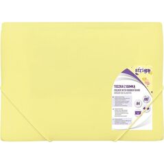 Strigo TECZKA Z GUMKA A4 PP PASTEL ZOLTA