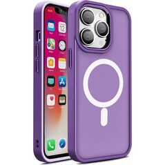 Hurtel Magnetyczne etui z MagSafe Color Matte Case do iPhone 15 Plus - fioletowe