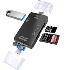 RoGer OTG USB-C/USB/microUSB Cardreader TF / SD + USB 2.0