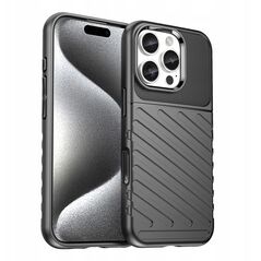 Θήκη Thunder Case για iPhone 16e σιλικόνη θωρακισμένη θήκη - μαύρο