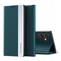 Θήκη Sleep Case Pro για Samsung Galaxy S25+ με καπάκι και βάση - πράσινο
