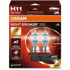 Λάμπα (Σετ 2τμχ.) H11 12V PGJ 19-2 NIGHT BREAKER 220, λευκή 3700K