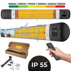 Θερμαντήρας υπερύθρων LUXEVA Pro-Wl-B, 2500W, μαύρο