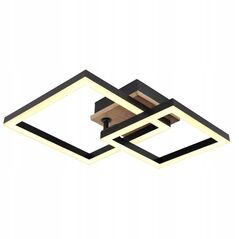Φωτιστικό οροφής LED GLOBO BARD, 15W, 3000K, 1550lm, ξύλο/μέταλλο, μαύρο ματ, 8x31x42cm