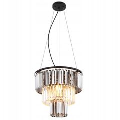 Κρεμαστό φωτιστικό GLOBO NAXIS, 3xE27, 40W, 230V, μέταλλο, κρύσταλλα, μαύρο χρώμα, o40x120cm