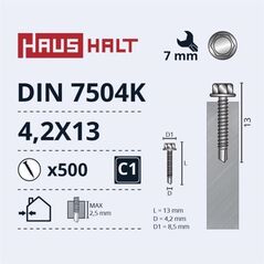 ΑΥΤΟΒΙΔΑ 4,2X13 DIN7504K ZN (500)