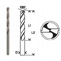 Τρυπάνι STAND. HSS-G 135 '9,0/81MM 1PC