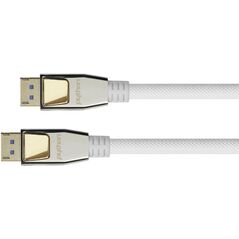 Καλώδιο DisplayPort 2.0 PYTHON Νάιλον πλέξη λευκό 3m