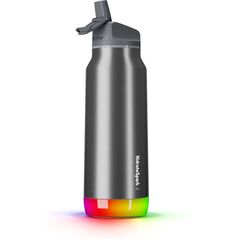 Έξυπνο μπουκάλι νερού με καλαμάκι HidrateSpark PRO, 0.95 L, ασημί