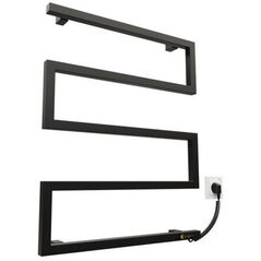 Ηλεκτρική πετσετοθήκη Kosser Zeta 900x550 ER, με χρονοδιακόπτη, μαύρη (καλώδιο δεξιά)