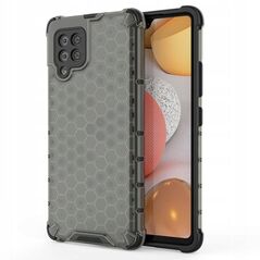 Θήκη Honeycomb etui pancerny με ζελατινώδες πλαίσιο για το Samsung Galaxy A42 5G μαύρο