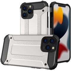 Υβριδική Θήκη Θωράκισης Hybrid Armor για iPhone 13 Pro ασημί
