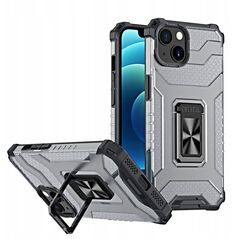 Θήκη Crystal Ring pancerne hybrydowe etui pokrowiec + μαγνητική βάση iPhone 13 mini μαύρο