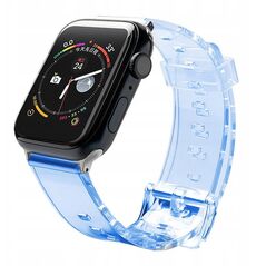 Σιλικόνι λουράκι βραχιόλι Strap Light για ρολόι Apple Watch 42 / 44 mm - μπλε