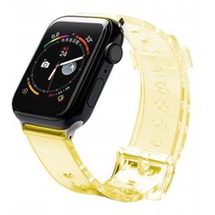 Λουράκι σιλικόνης βραχιόλι Strap Light για το ρολόι Apple Watch 38 / 40 mm - κίτρινο