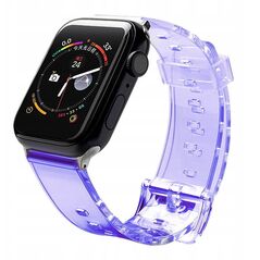 Λουράκι σιλικόνης βραχιόλι Strap Light για το ρολόι Apple Watch 42 / 44 mm - μωβ