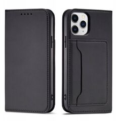 Θήκη κάρτας μαγνήτη etui do iPhone 12 Pro θήκη πορτοφόλι για κάρτες βάση μαύρη