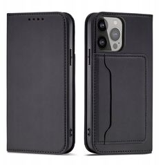 Θήκη κάρτας μαγνήτη etui do iPhone 13 Pro θήκη πορτοφόλι για κάρτες βάση μαύρο