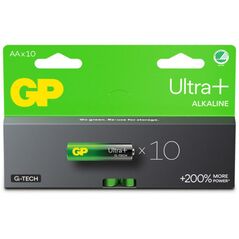 GP Ultra Plus Αλκαλική Μπαταρία, Μέγεθος AA, 15AU/LR6, 1.5V, συσκευασία 10 τεμαχίων