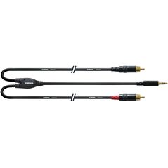 Μακρύ καλώδιο σήματος, 3.5 mm σε 2 x RCA, 6 m