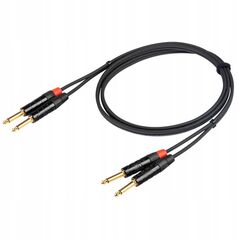 PROEL 2 x 6.3mm αρσενικό - 2 x 6.3mm αρσενικό, 5m, μαύρο
