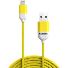 PANTONE MFi kabel USB - Lightning 1,5m 2,4A PT-LCS001-5 Yellow 102C