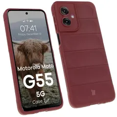 Pancerne etui Bizon Case Tur do Motorola Moto G55 5G burgundowe