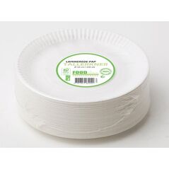 Πιάτο χάρτινο επικαλυμμένο 18cm 100τμχ/πακ - (100 τμχ.)
