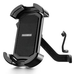 Uchwyt motocyklowy na telefon mocowany na lusterko - czarny Uchwyt motocyklowy na telefon mocowany na lusterko - czarny