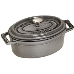 Mini garnek żeliwny owalny Staub - 250 ml, Grafitowy