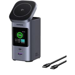 Ładowarka indukcyjna 2w1 / Powerbank Ugreen Nexode 20000mAh, 145W, Qi2, 2x USB-C, USB