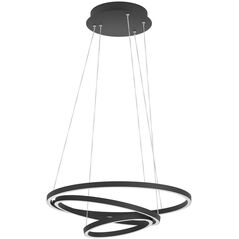 EGLO LOBINERO-Z, Flexible mount, Black, Transparent, White, Black, Aluminium, Plastic, Steel, Round, Dining room, Living room